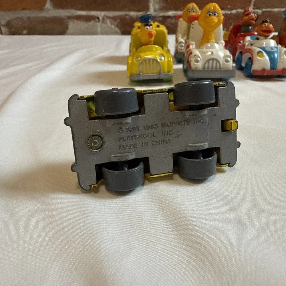 1981 SESAME STREET‎ DIE CAST CARS Big Bird Cookie Monster Playskool Muppets 12